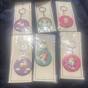 🎄 3/$15 Rainbow Unicorn Keychain, Choose One